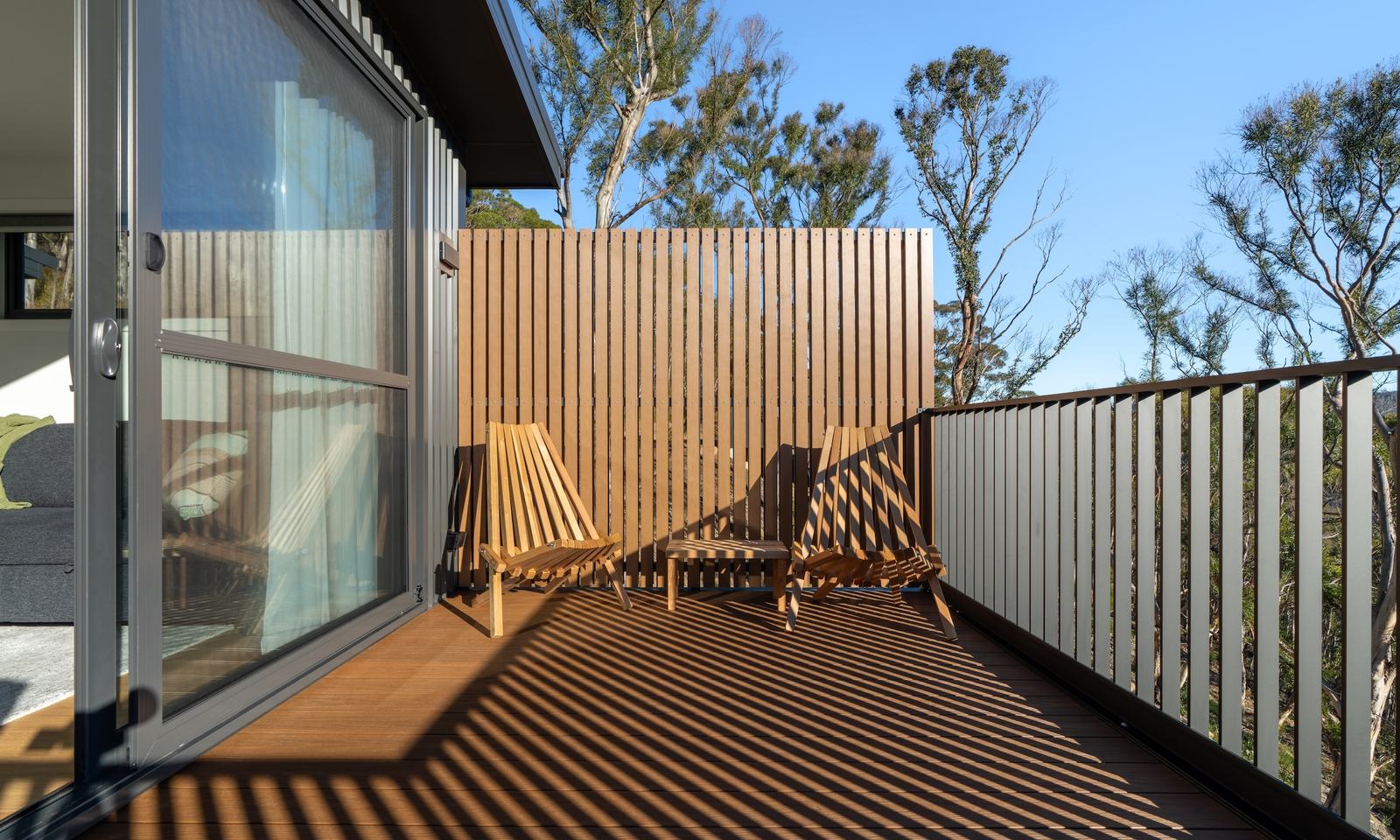 Mosswood deck overlooking forest views